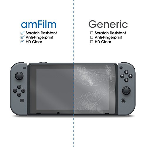 amFilm Tempered Glass Screen Protector for Nintendo Switch 2017