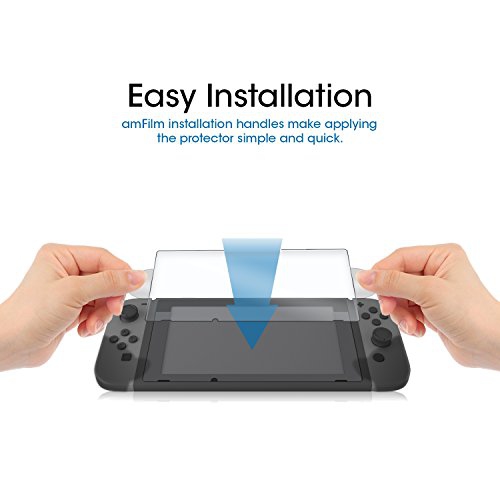 amFilm Tempered Glass Screen Protector for Nintendo Switch 2017