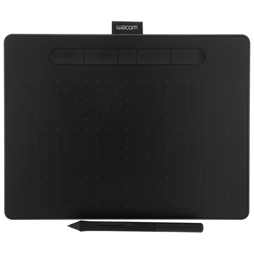 Wacom Intuos 8.5" x 5.3" Graphic Tablet with Stylus (CTL6100WLK0) - Black