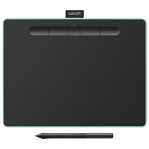 Tablette graphique de 8,5 po x 5,3 po avec stylet Intuos de Wacom - Vert