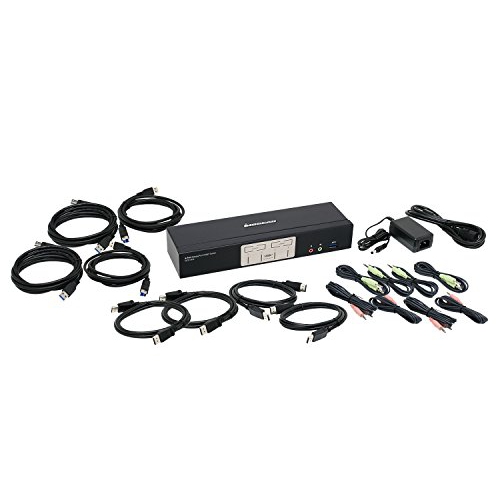 IOGEAR 4-PORT DISPLAYPORT 1.2 KVMP WITH BUILT IN USB 3.1 GEN 1 HUB AND AUDIO GCS1934