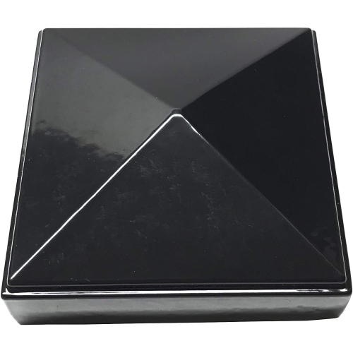 Decorex Hardware Aluminium Pyramid Post Cap for 2.5" x 2.5" Metal Posts - Pressure Fit - Black