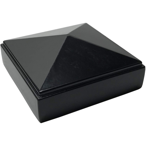 Decorex Hardware Aluminium Pyramid Post Cap for 2.5" x 2.5" Metal Posts - Pressure Fit - Black