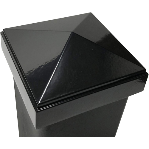 Decorex Hardware Aluminium Pyramid Post Cap for 3" x 3" Metal Posts - Pressure Fit - Black