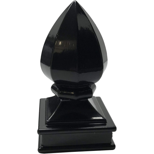 Decorex Hardware Aluminium Pineapple Top Post Cap for 2" x 2" Metal Posts - Pressure Fit - Black
