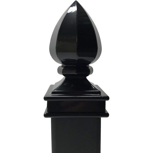 Decorex Hardware Aluminium Pineapple Top Post Cap for 2" x 2" Metal Posts - Pressure Fit - Black