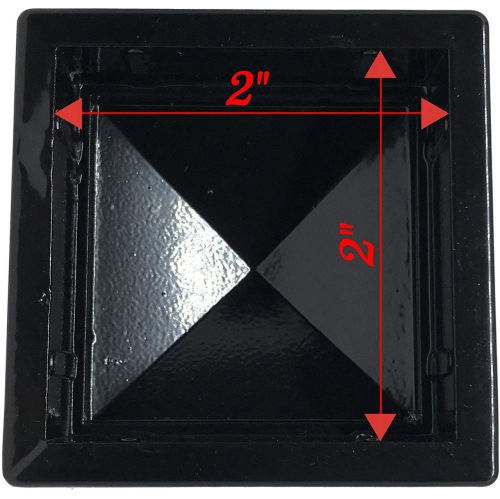 Decorex Hardware Aluminium Pineapple Top Post Cap for 2" x 2" Metal Posts - Pressure Fit - Black