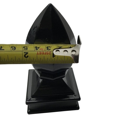 Decorex Hardware Aluminium Pineapple Top Post Cap for 2" x 2" Metal Posts - Pressure Fit - Black