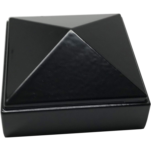 Decorex Hardware Aluminium Pyramid Post Cap for 2" x 2" Metal Posts - Pressure Fit - Black