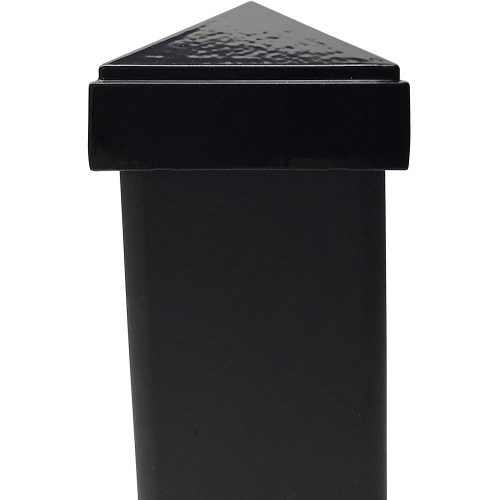 Decorex Hardware Aluminium Pyramid Post Cap for 2" x 2" Metal Posts - Pressure Fit - Black