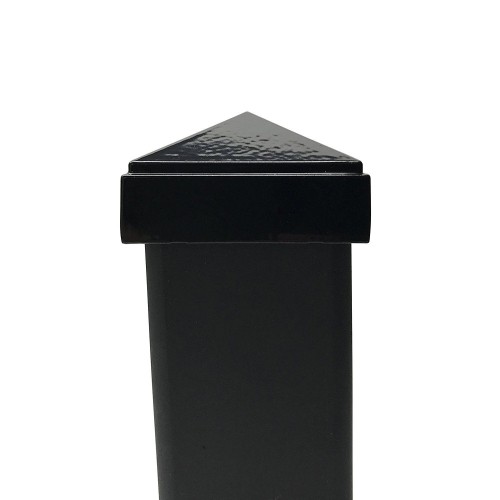 Decorex Hardware Aluminium Pyramid Post Cap for 2" x 2" Metal Posts - Pressure Fit - Black