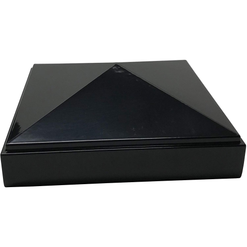 Decorex Hardware Aluminium Pyramid Post Cap for 4" x 4" Metal Posts - Pressure Fit - Black