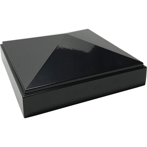 Decorex Hardware Aluminium Pyramid Post Cap for 4" x 4" Metal Posts - Pressure Fit - Black