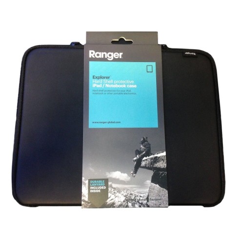 Ranger Explorer Hard Shell Protective iPad/Notebook Case - Black