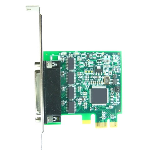 Axxon LF757KB PCI Express 4 Port RS232 Serial Card Adapter w/ Quadplex Cable 36" HD44M-DB9M-4