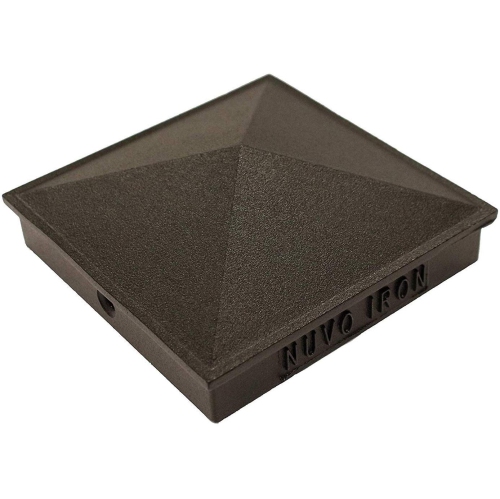 Nuvo Iron Decorative Pyramid Aluminium Post Cap for 3.5" x 3.5" Posts - Black