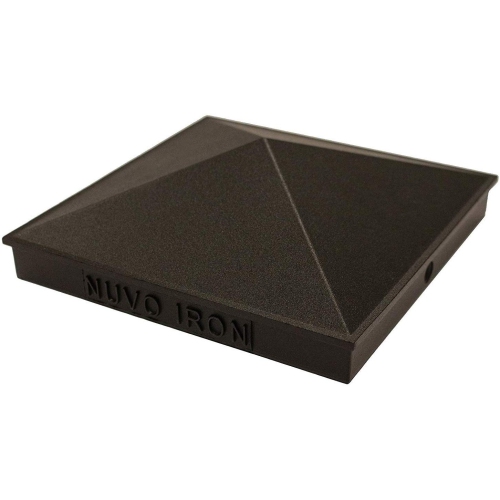 Nuvo Iron Decorative Pyramid Aluminium Post Cap for 6" x 6" Posts - Black