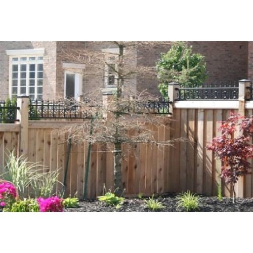 Nuvo Iron Decorative Pyramid Aluminium Post Cap for 6" x 6" Posts - Black