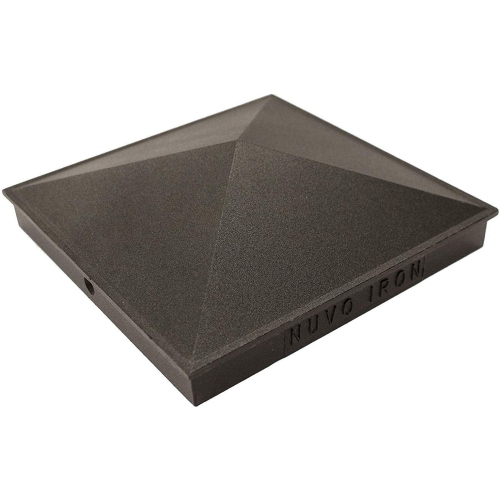 Nuvo Iron Decorative Pyramid Aluminium Post Cap for 7.5" x 7.5" / 8" x 8" Posts - Black