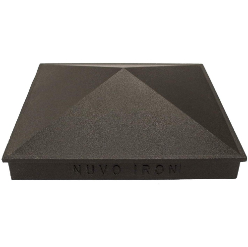 Nuvo Iron Decorative Pyramid Aluminium Post Cap for 7.5" x 7.5" / 8" x 8" Posts - Black