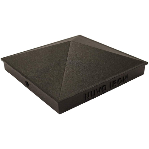 Nuvo Iron Decorative Pyramid Aluminium Post Cap for 7.5" x 7.5" / 8" x 8" Posts - Black