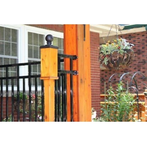 Nuvo Iron Decorative Ball Post Cap for 3.5" x 3.5" Posts, Black - PCB03