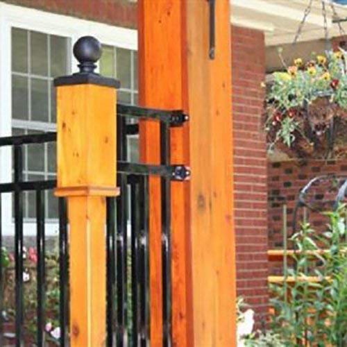 Nuvo Iron Decorative Ball Post Cap for 5.5" x 5.5" Posts, Black - PCB04