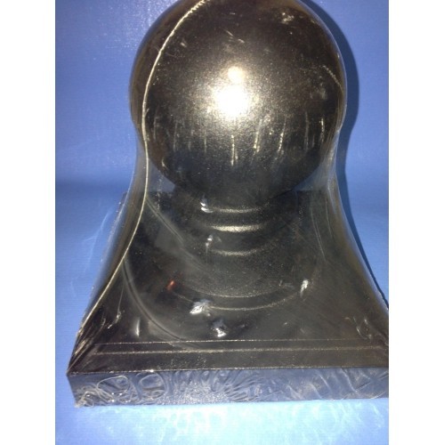 Nuvo Iron Decorative Ball Post Cap for 5.5" x 5.5" Posts, Black - PCB04