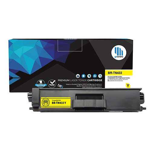 Gotoners™ Brother New Compatible TN-433 High Yield Yellow Toner Cartridge For Brother HL-L8260CDW/L8360CDW,MFC-L8900CDW/L8610CDW