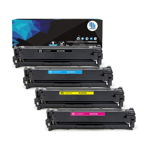 Gotoners™ HP New Compatible 131A/131X Four Color Set Toner Kit, Standard Yield