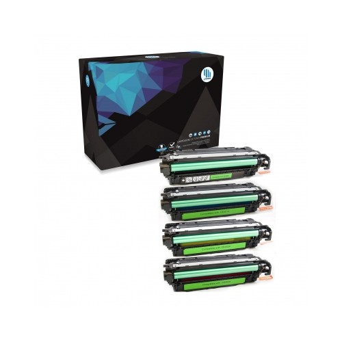 Gotoners HP Compatible 507X/507A Remanufactured Four Color Set Toner Kit, Standard Yield