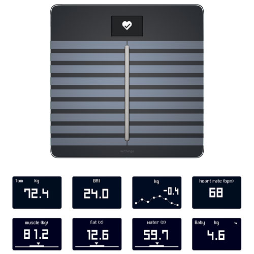Withings Body Cardio Wi-Fi/Bluetooth Smart Scale - Black | Best Buy 