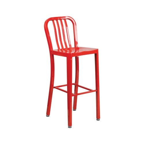 FLASH FURNITURE  Modern Bar Stool Chair - Set Of 1 - In Red decent chair