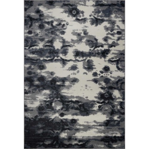 LA Dole Toronto Collection Turkish Oakridge Polyester Carpet 2'7" x 4'11" Rectangle Area Rug - Grey/Cream