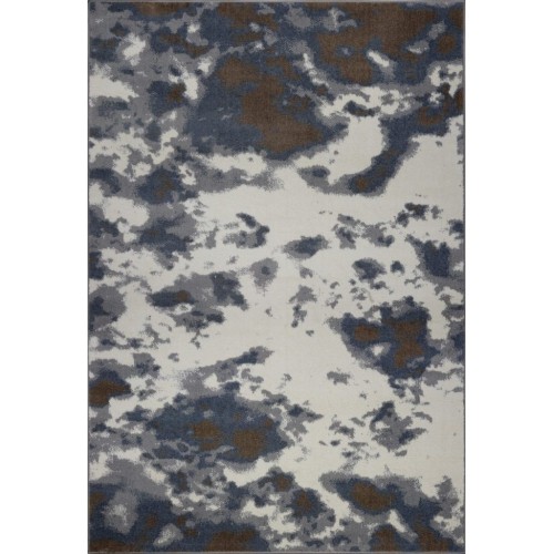 LA Dole Brampton Abstract Toronto Collection Turkish Carpet 2'7" x 4'11" Rectangle Area Rug - Grey/Ivory