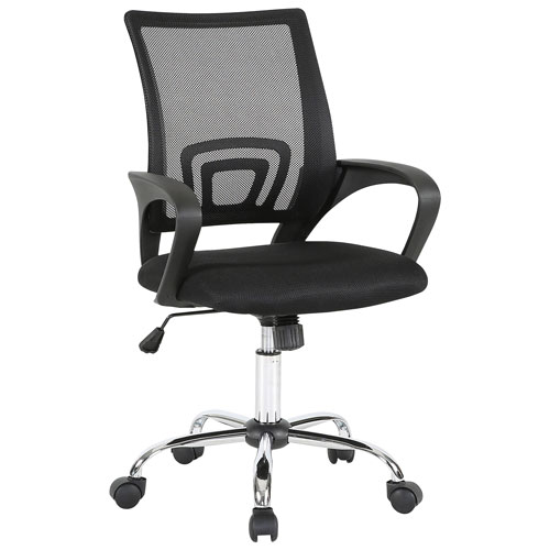 TygerClaw Ergonomic Mid Back Mesh Task Chair Black Best Buy Canada   12372339 