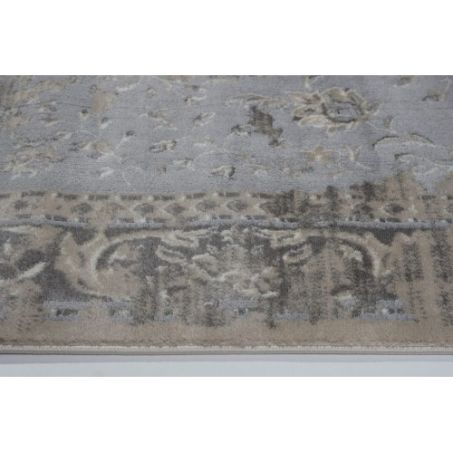 Garnet Contemporary Carpet Area Rug Living Room Bedroom Dining Room in Cream-Grey, 6'5" x 9'5"