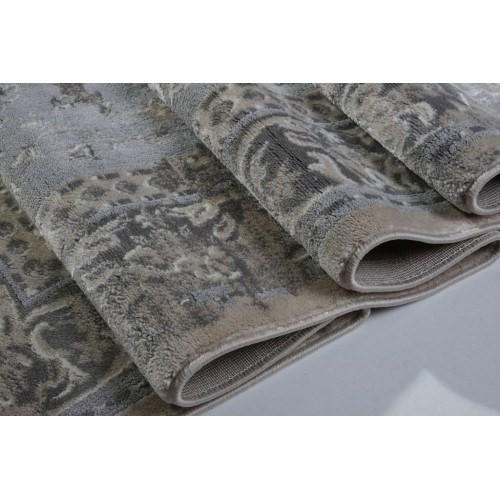 Garnet Contemporary Carpet Area Rug Living Room Bedroom Dining Room in Cream-Grey, 6'5" x 9'5"