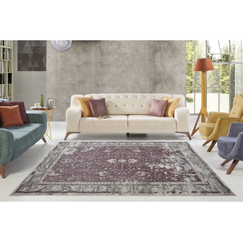 LA DOLE RUGS  Garnet Contemporary Carpet Area Rug Bedroom Dining Room In Rose-Cream, 6'5" X 9'5" (200Cm X 290Cm)