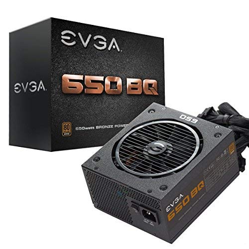 EVGA 650 BQ, 80+ BRONZE 650W, SEMI MODULAR, 5 YEAR WARRANTY, INCLUDES FREE POWER ON SELF TESTER, POWER SUPPLY 110-BQ-065