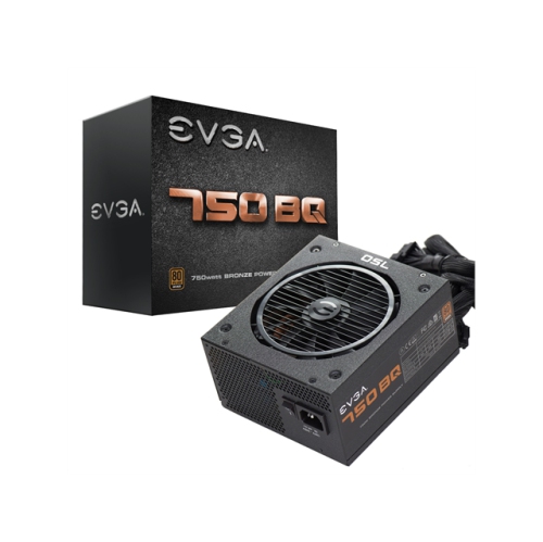 EVGA 750 BQ, 80+ BRONZE 750W, SEMI MODULAR, 5 YEAR WARRANTY, INCLUDES FREE POWER ON SELF TESTER, POWER SUPPLY 110-BQ-075