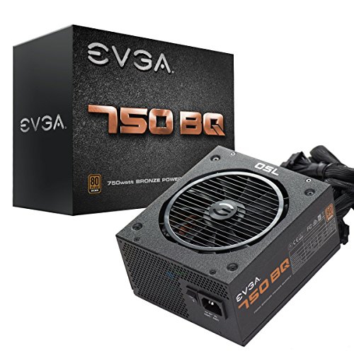 EVGA 750 BQ, 80+ BRONZE 750W, SEMI MODULAR, 5 YEAR WARRANTY, INCLUDES FREE POWER ON SELF TESTER, POWER SUPPLY 110-BQ-075