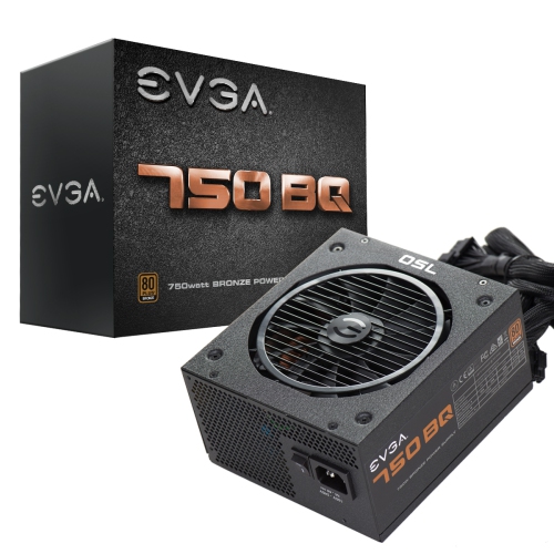 EVGA 750 BQ, 80+ BRONZE 750W, SEMI MODULAR, 5 YEAR WARRANTY, INCLUDES FREE POWER ON SELF TESTER, POWER SUPPLY 110-BQ-075