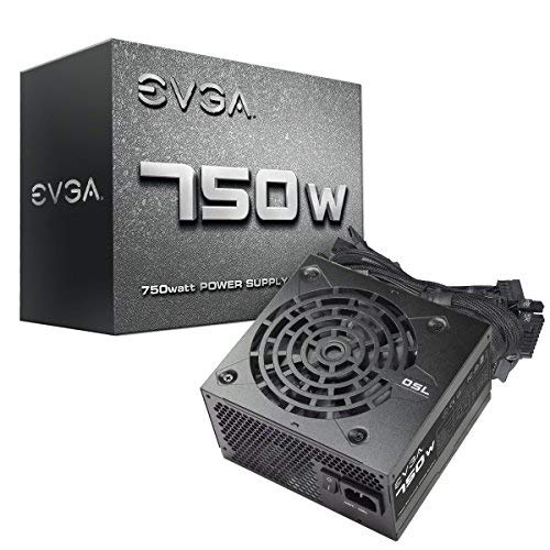 EVGA POWER SUPPLY 100-N1-0750-L1 750W +12V 120MM SLEEVE BEARING FAN ATX CABLE RETAIL