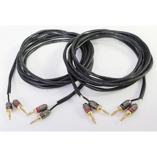 ThruSound HiFi-Series 12AWG 2-Conductor Speaker Wire with Premium 24k Gold-Plated Banana Plugs