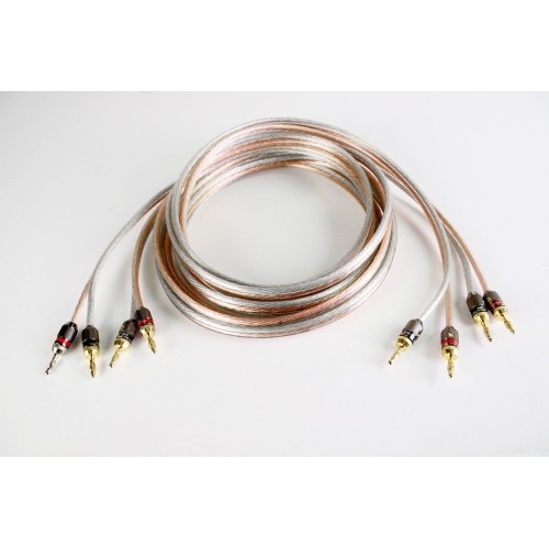 ThruSound Premier Series IRSW12-2 12AWG Speaker Wire with Premium 24k Gold-Plated Banana Plugs