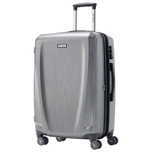 Samsonite Pursuit DLX 24" Hard Side Expandable Luggage Silver Brushed