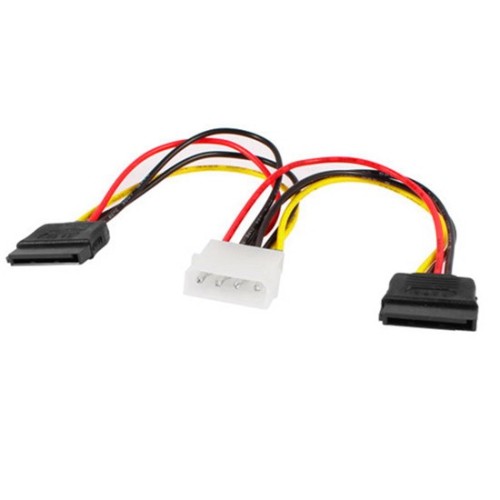 axGear Dual SATA 4 Pin Female to IDE Male Y Splitter HDD Power Adapter Cable