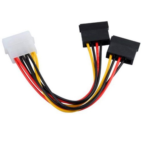 axGear Dual SATA 4 Pin Female to IDE Male Y Splitter HDD Power Adapter Cable