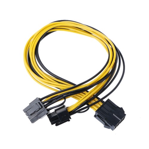 axGear PCI-E 8-Pin To 2x 8 Pin / 6 Pin Dual Power Splitter Cable Extension Wire